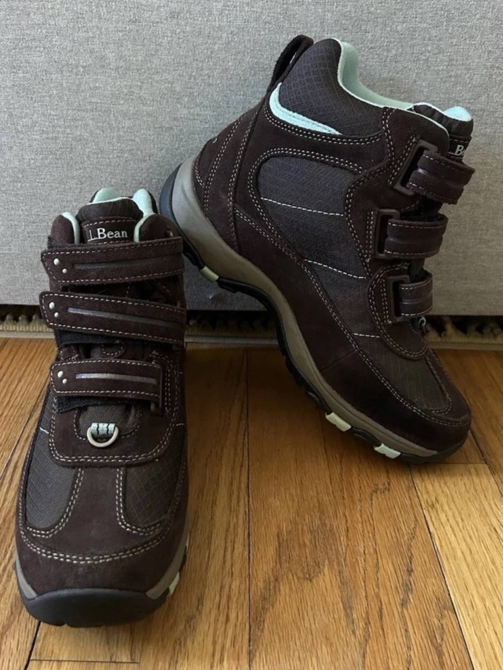 LL Bean Women's TEK 2.5 Waterproof Velcro Boots Size 8.5 W Brown Winter Hiking